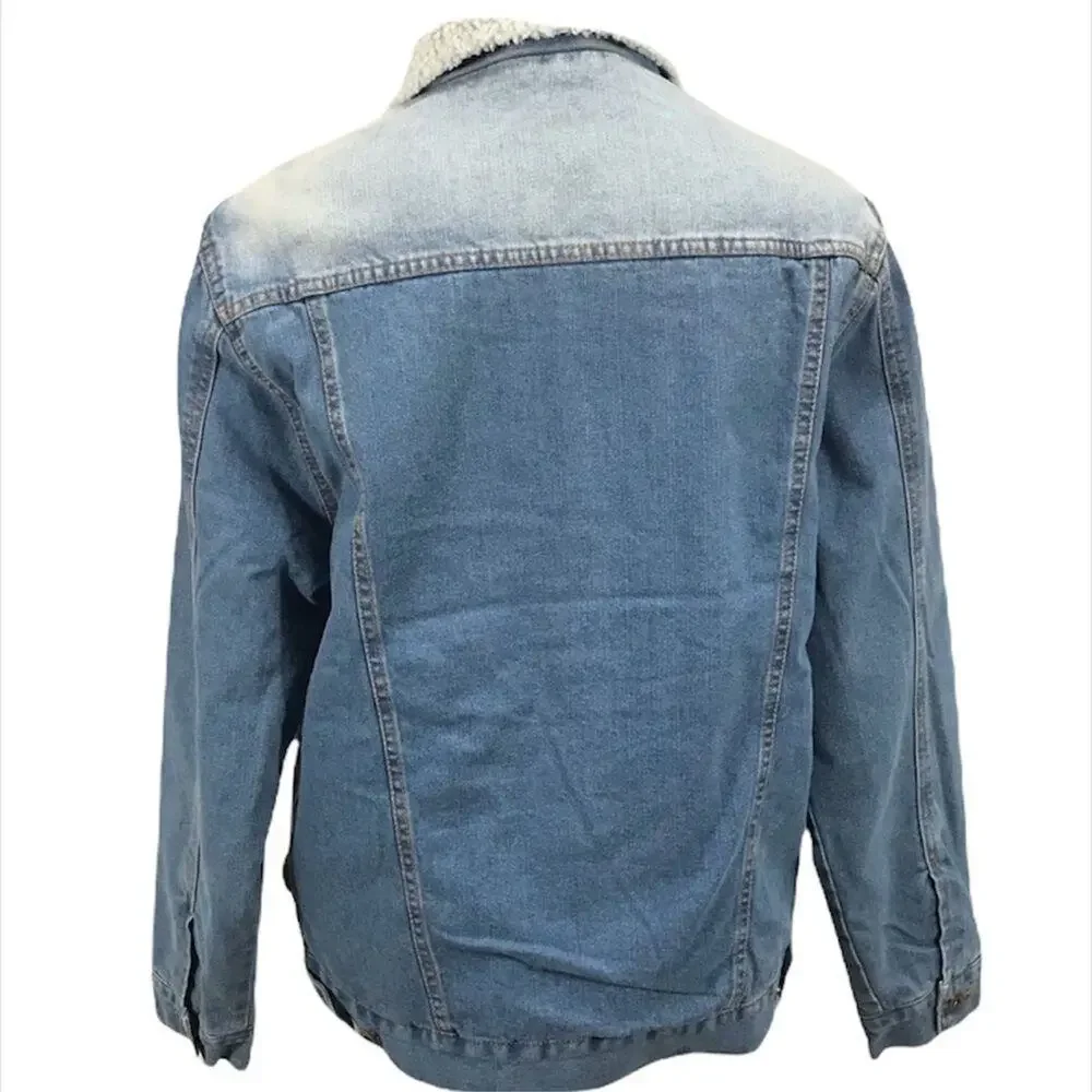 Brooklyn Cloth Fleece Lined Denim Jacket Blue Medium